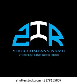 ZIR letter logo creative design with vector graphic
