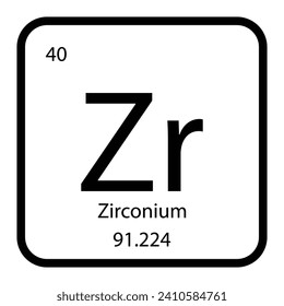 Zirconium-Symbol-Vektorgrafik-Design