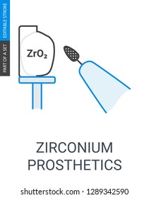 Zirconium prosthetics icon.