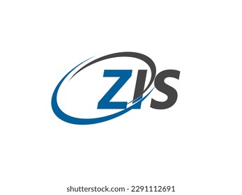 ZIS letter creative modern elegant swoosh logo design