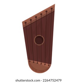 Zither icon cartoon vector. Gusli kantele. Traditional chord