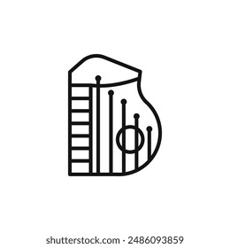 zither icon logo sign vector outline