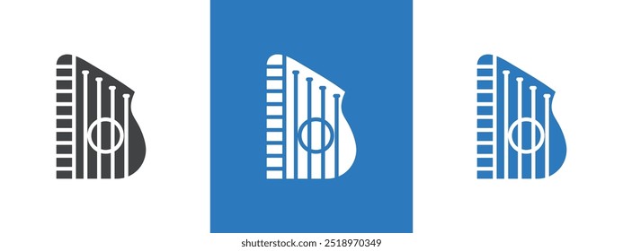 zither icon thin line illustration