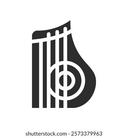 zither icon web design in vector