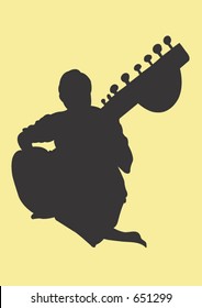 A zither player