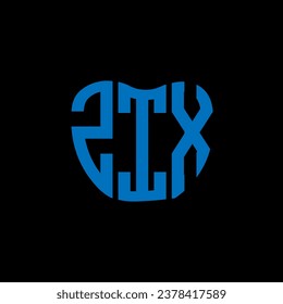 ZIX letter logo creative design. ZIX unique design.
