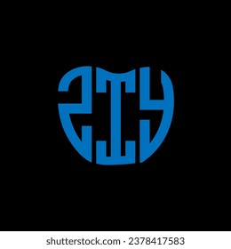 ZIY Brief Logo kreatives Design. ZIY einzigartiges Design.
