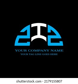 Diseño creativo del logotipo de la letra ZIZ con gráfico vectorial