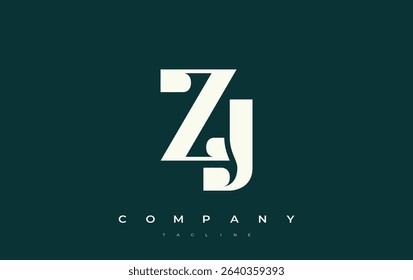 ZJ Abstract Geometric Logo Design. Modern and elegant logo design with simplistic typography elements, showcasing branding excellence.