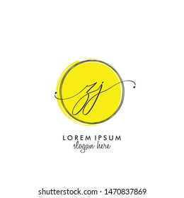 ZJ Initial beauty monogram logo vector
