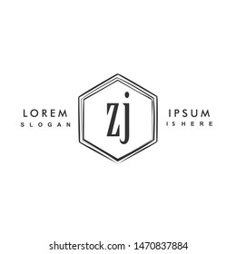 ZJ Initial beauty monogram logo vector