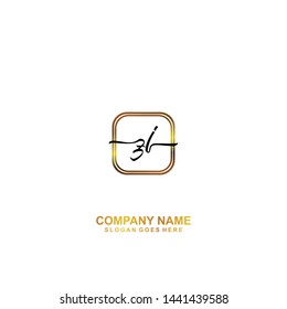 ZJ Initial handwriting logo template vector