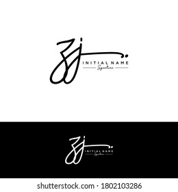 ZJ Initial letter handwriting and signature logo.