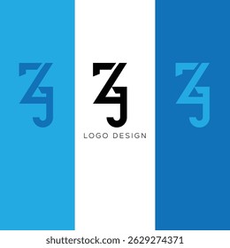 Icono inicial del diseño del logotipo de ZJ