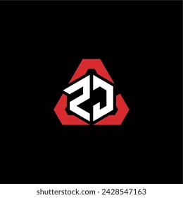 ZJ initial logo modern and futuristic concept for esport or gaming logo