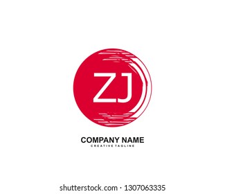 ZJ initial logo template vector