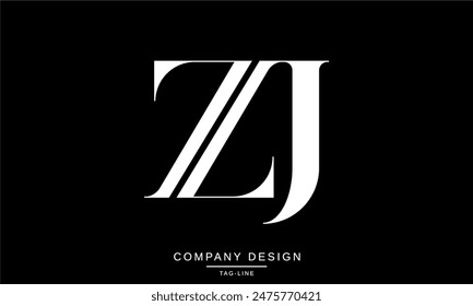 ZJ, JZ Abstract Letters Logo Monogram Design Vector
