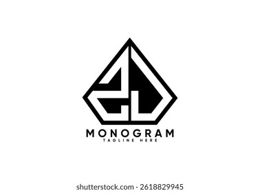 ZJ letter creative monogram vector logo design.