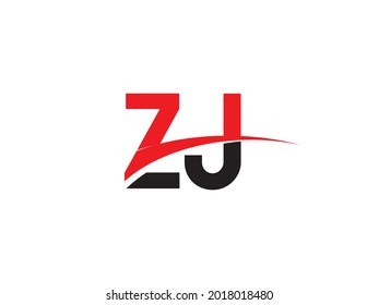 ZJ Letter Initial Logo Design Template