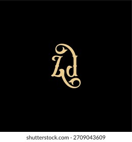 ZJ letter initial royal concept Barock style design monogram modern logo