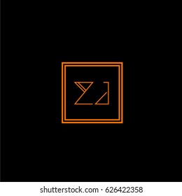 zj logo letter initial, Abstract Polygonal Background Logo, design for Corporate Business Identity,flat icon, Alphabet letter