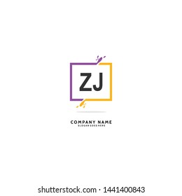 ZJ Z J Initial logo Beauty template vector
