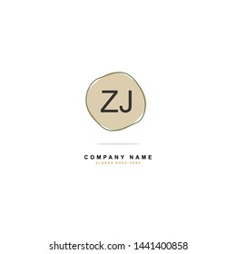 ZJ Z J Initial logo Beauty template vector