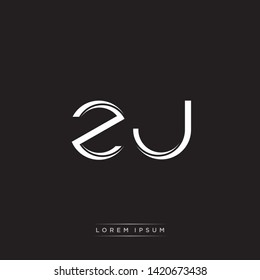 zj z j Logo Initial Letter Split Lowercase Modern Monogram Template Design