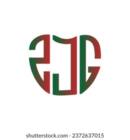 ZJG letter logo creative design. ZJG unique design.
