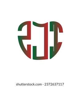 ZJI letter logo creative design. ZJI unique design.
