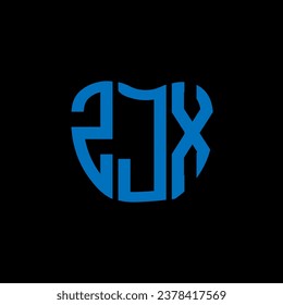 ZJX letter logo creative design. ZJX unique design.
