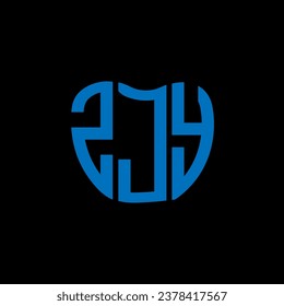 ZJY letter logo creative design. ZJY unique design.
