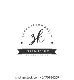 ZK Initial beauty monogram logo vector