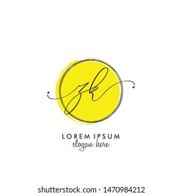 ZK Initial beauty monogram logo vector