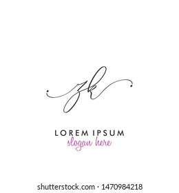 ZK Initial beauty monogram logo vector