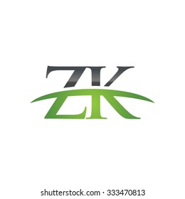 ZK initial company green swoosh logo