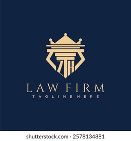 ZK initial monogram logo for lawfirm vector design