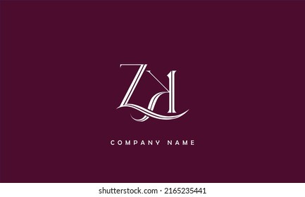 ZK, KZ Alphabets Letters Logo Monogram