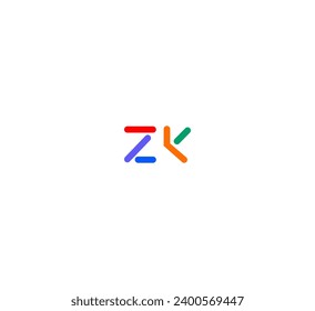 ZK ,KZ letter logo design template elements. Modern abstract digital alphabet letter logo. Vector illustration. New Modern logo.