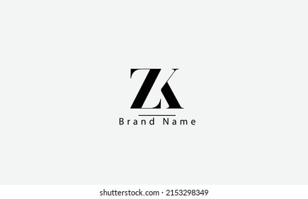 ZK KZ Z K abstract vector logo monogram template