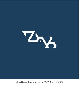 Logotipo moderno del monograma del estilo del techno minimalista del diseño inicial del concepto del esport de la letra de ZK