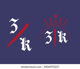 ZK Letter Initial Logo Design Template Vector Illustration