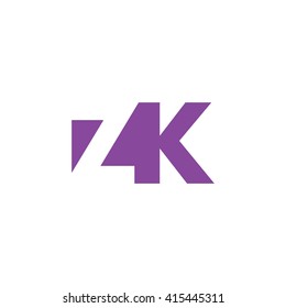 ZK Logo. Vector Graphic Branding Letter Element. White Background