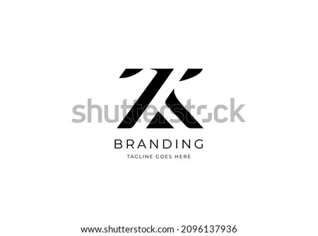 ZK monogram initial logo, Z logotype Stock fotó © 