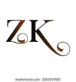 zk simple alphabet art vector icon negative space logo design for your business