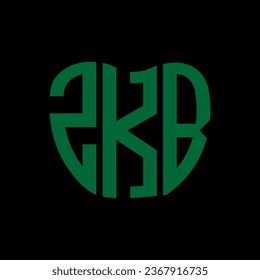 ZKB letter logo creative design. ZKB unique design.
