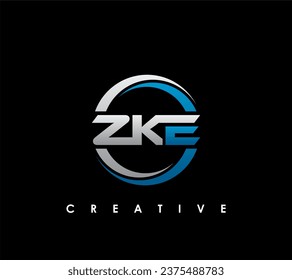 ZKE Letter Initial Logo Design Template Vector Illustration