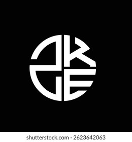 Logotipo da ZKE Ícone da ZKE Vetor da ZKE Monograma da ZKE Design de logotipo abstrato plano moderno exclusivo.
