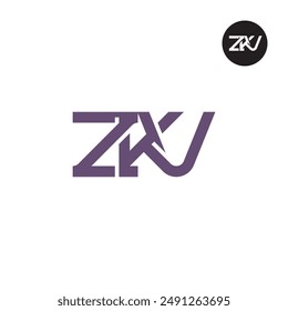 ZKV Logo Letter Monogram Design