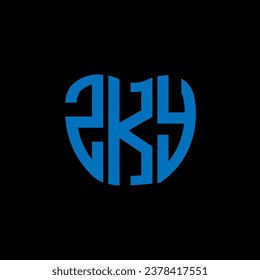 ZKY letter logo creative design. ZKY unique design.
